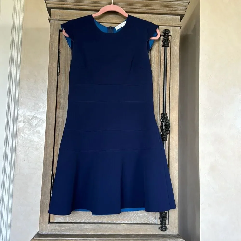 Sandro Paris Remind Blue Dress size 3 - Picture 4 of 13